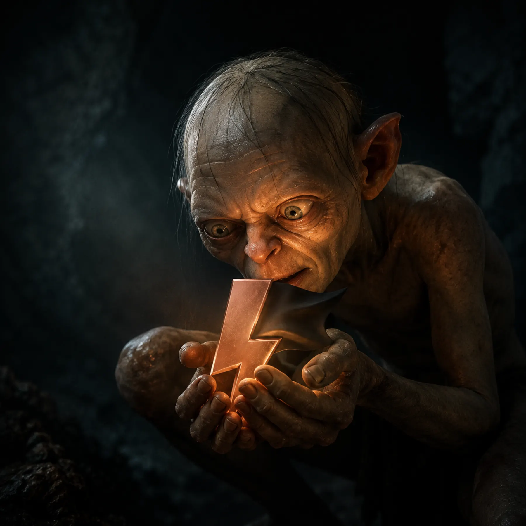 A creature clutching the precious PIFF copper lightning logo - a rare opportunity for a single bold project